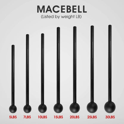 Steel Mace Bell for Comprehensive Strength Training - Adjustable Weight Range (5-30 LB) for Full Body, Shoulder, Grip, and Forearm Workouts for All Fitness Levels