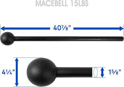 Steel Mace Bell for Comprehensive Strength Training - Adjustable Weight Range (5-30 LB) for Full Body, Shoulder, Grip, and Forearm Workouts for All Fitness Levels