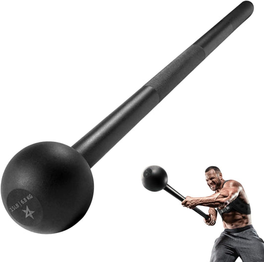 Steel Mace Bell for Comprehensive Strength Training - Adjustable Weight Range (5-30 LB) for Full Body, Shoulder, Grip, and Forearm Workouts for All Fitness Levels