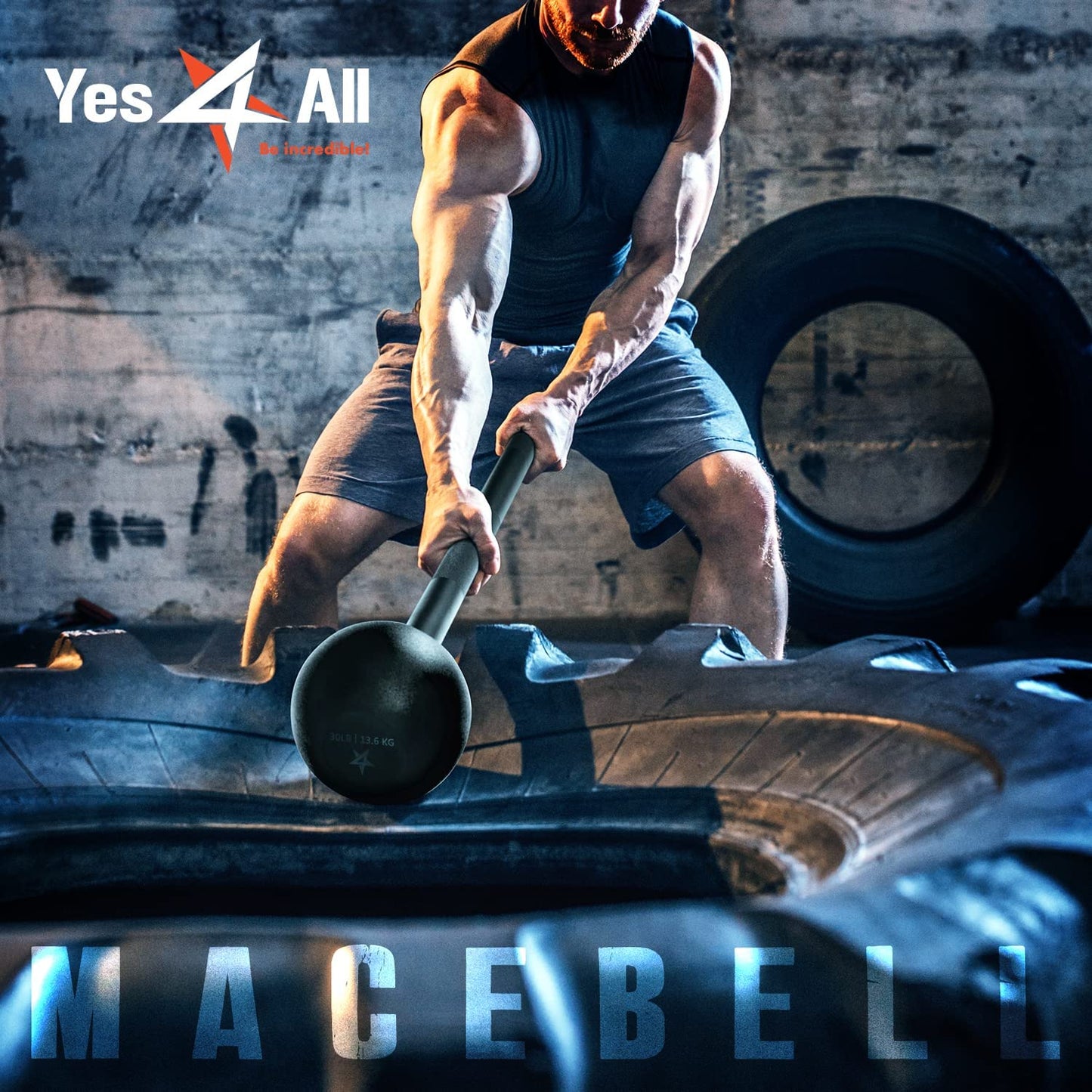 Steel Mace Bell for Comprehensive Strength Training - Adjustable Weight Range (5-30 LB) for Full Body, Shoulder, Grip, and Forearm Workouts for All Fitness Levels