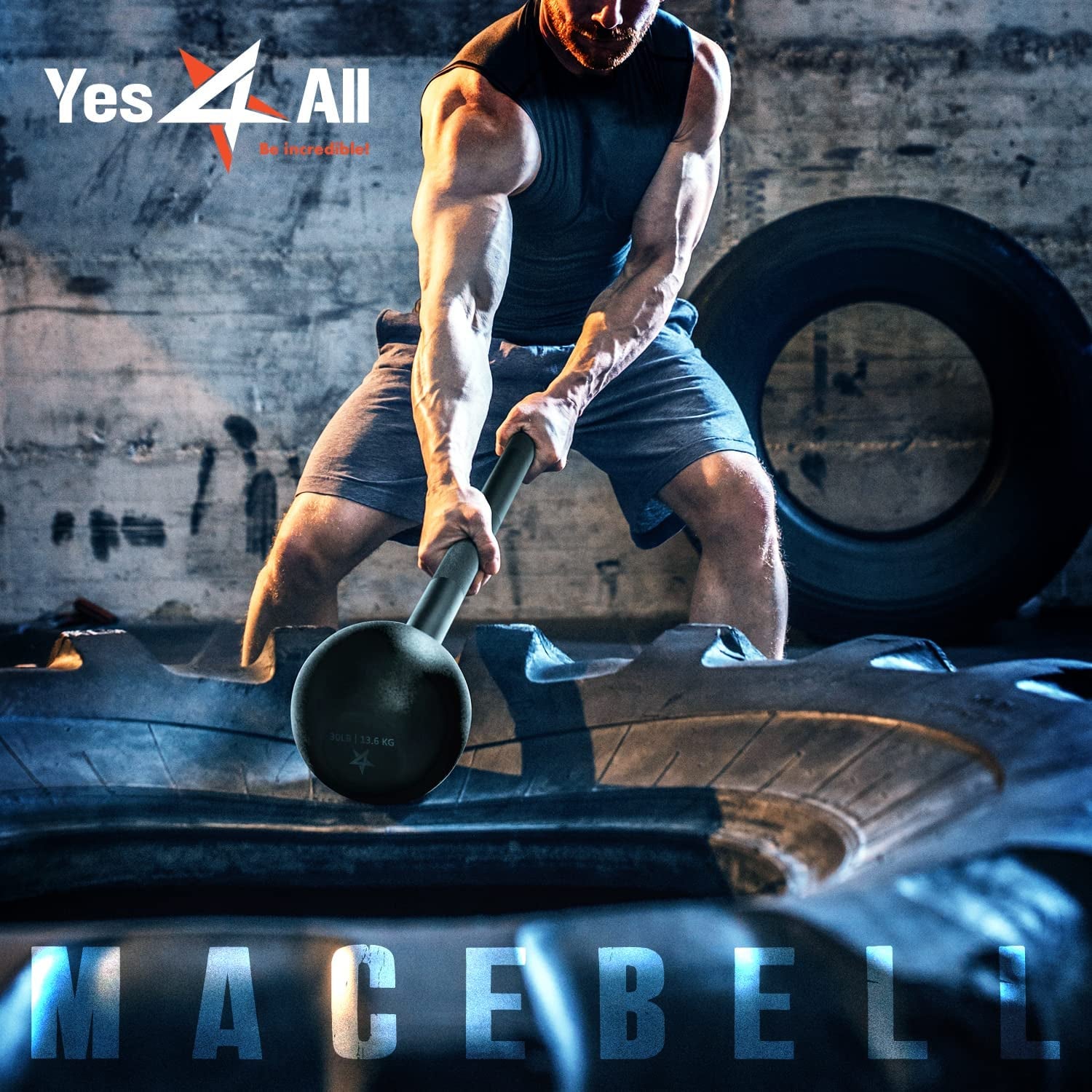 Steel Mace Bell for Comprehensive Strength Training - Adjustable Weight Range (5-30 LB) for Full Body, Shoulder, Grip, and Forearm Workouts for All Fitness Levels